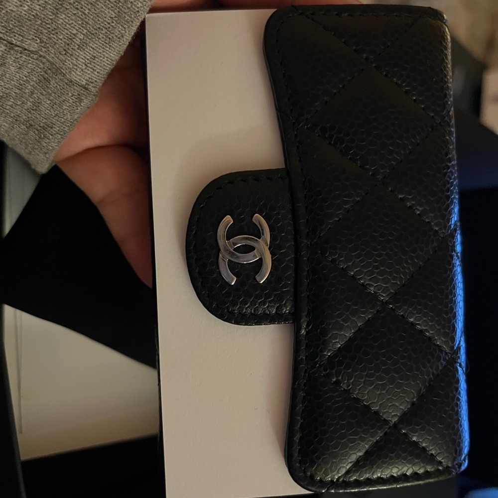 ‼️SOLD‼️ CHANEL FLAP CARD HOLDER SILVER HARDWARE